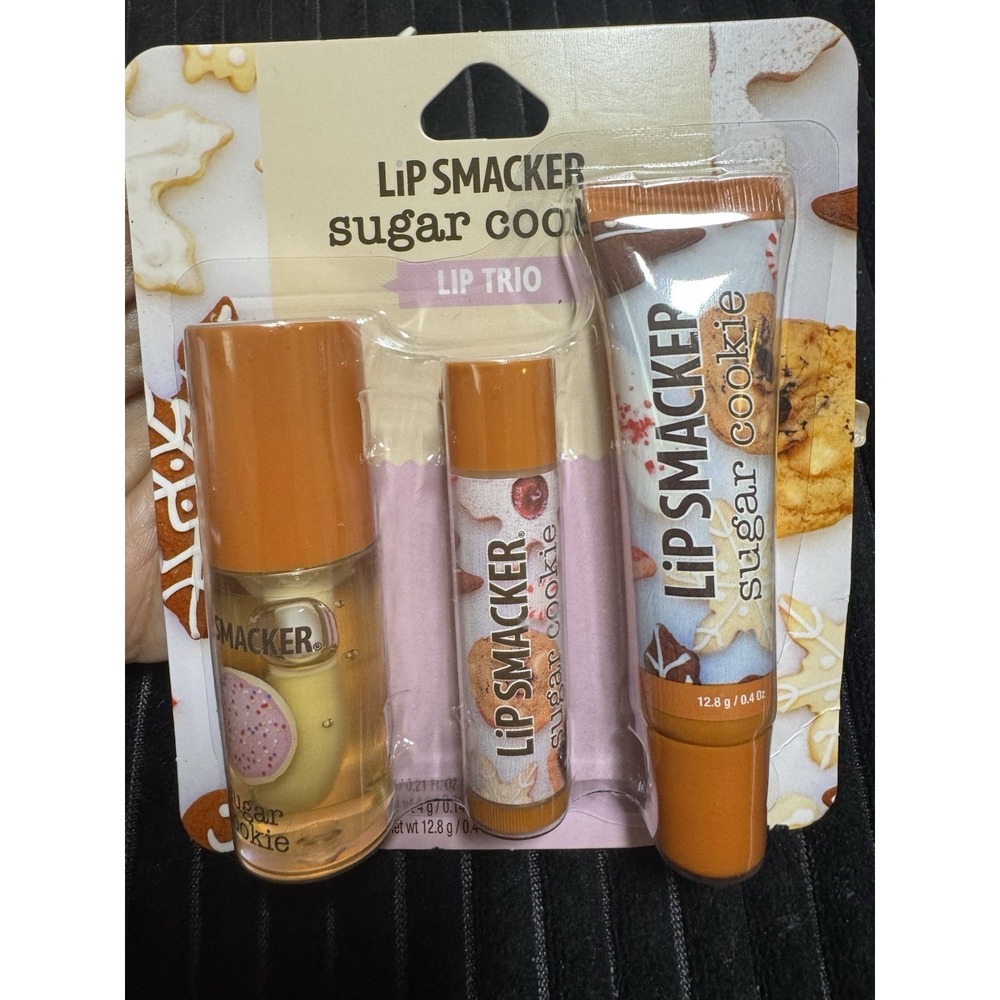 Lip Smacker Sugar Cookie Lip Trio Set Lip Oil Balm Gift Set New Sealed‎